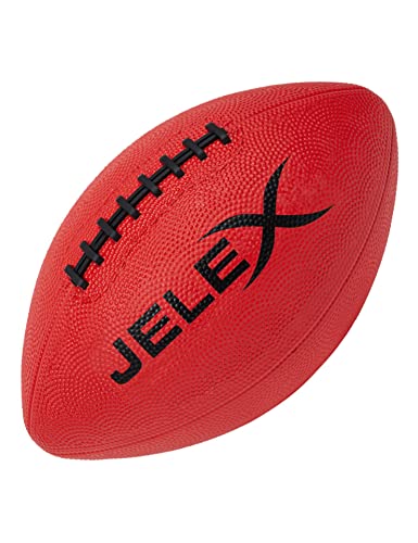 JELEX Touchdown American Football aus Gummi, mit klassischer Naht und hervorragender Sprung- und Flugeigenschaft, optimale Handlichkeit mit gutem Grip. Gewicht: 400 g (red) von JELEX