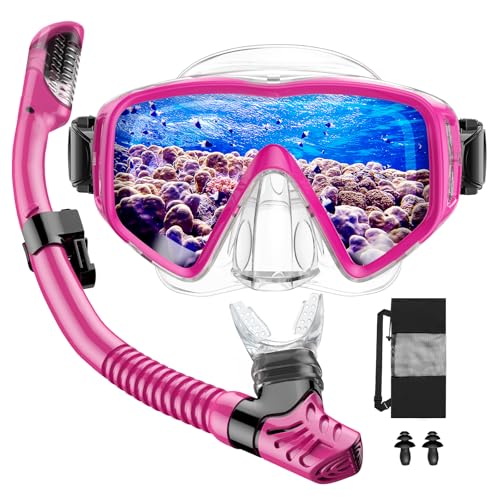 JEMULICE Schnorchelset Erwachsene, Schnorcheln Set mit Taucherbrille und Dry Schnorchel für Herren und Damen, Anti-Leck & Anti-Fog Tauchmaske aus Gehärtetem Glas für Tauchen, Schnorcheln und Schwimmen JEMULICE Schnorchelset Erwachsene, Schnorcheln Set mit Taucherbrille und Dry Schnorchel für Herren und Damen, Anti-Leck & Anti-Fog Tauchmaske aus Gehärtetem Glas für Tauchen, Schnorcheln und Schwimmen von JEMULICE
