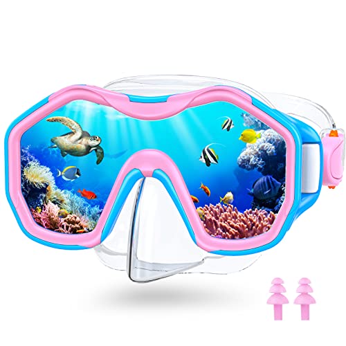 JEMULICE Taucherbrille Kinder, Schwimmbrille Schnorchelmaske für Jungen Mädchen, Tauchmaske mit Nasenabdeckung 180° Panorama HD Anti Nebel Anti-Leck Taucherbrille für Kinder 4-16 Jahre JEMULICE Taucherbrille Kinder, Schwimmbrille Schnorchelmaske für Jungen Mädchen, Tauchmaske mit Nasenabdeckung 180° Panorama HD Anti Nebel Anti-Leck Taucherbrille für Kinder 4-16 Jahre von JEMULICE