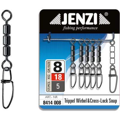 JENZI High-Speed Wirbel mit Fastlock-Karabiner Balck Nickel Gr.8 18kg von JENZI