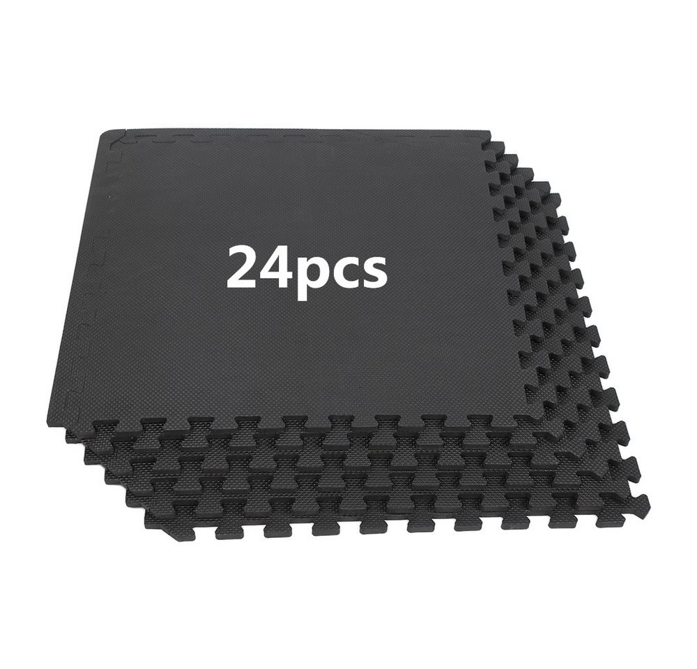 JEOBEST Bodenschutzmatte Puzzlematte Yogamatte Eva Sportmatte Fitnessmatte Schwarz, 24-St., 6/12/18/24-St., 60x60cm Quadratisch, Rutschfest Reißfest JEOBEST Bodenschutzmatte Puzzlematte Yogamatte Eva Sportmatte Fitnessmatte Schwarz, 24-St., 6/12/18/24-St., 60x60cm Quadratisch, Rutschfest Reißfest von JEOBEST