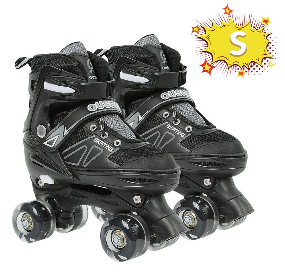 JEOBEST Rollschuhe Verstellbare Rollschuhe für Kinder, Atmungsaktiv Quad Skates, Für Mädchen und Jungen, Weihnachts Geschenke, Größen 27-37 JEOBEST Rollschuhe Verstellbare Rollschuhe für Kinder, Atmungsaktiv Quad Skates, Für Mädchen und Jungen, Weihnachts Geschenke, Größen 27-37 von JEOBEST