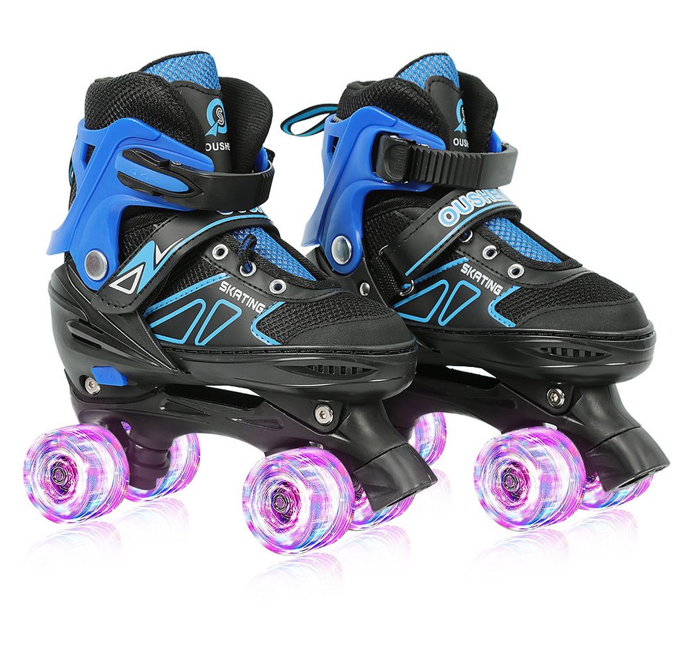 JEOBEST Rollschuhe Verstellbare Rollschuhe für Kinder,LED Rädern,Atmungsaktiv Quad Skates, Für Mädchen und Jungen, Weihnachts Geschenke, Größen 27-37 JEOBEST Rollschuhe Verstellbare Rollschuhe für Kinder,LED Rädern,Atmungsaktiv Quad Skates, Für Mädchen und Jungen, Weihnachts Geschenke, Größen 27-37 von JEOBEST