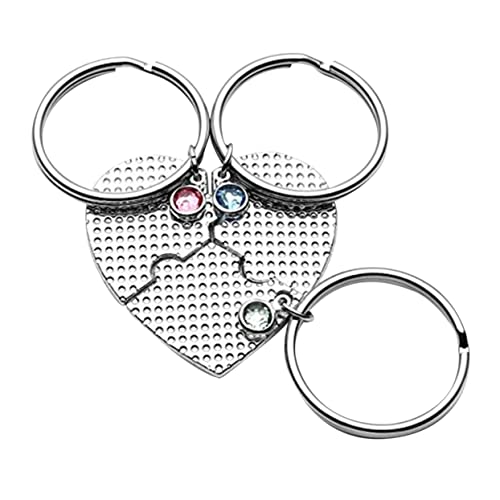 JEWEDECO 1 Set Bestfriendsforever Puzzle Herz Keychain Puzzle Key Ring Griffe Schlüsselanhänger Lanyard Wallet Friends Herz Keychain Zeughalter Tasten Lack von JEWEDECO