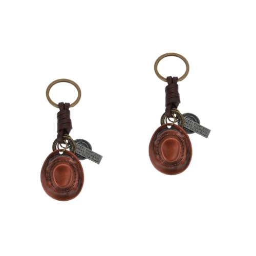 JEWEDECO 2 STK Handgewebter Schlüsselanhänger aus Rindsleder Schlüsselbund süßer Schlüsselanhänger schlusselanhager personalisierte schlüsselanhänger personalisiert weißer Cowboyhut Kappen JEWEDECO 2 STK Handgewebter Schlüsselanhänger aus Rindsleder Schlüsselbund süßer Schlüsselanhänger schlusselanhager personalisierte schlüsselanhänger personalisiert weißer Cowboyhut Kappen von JEWEDECO