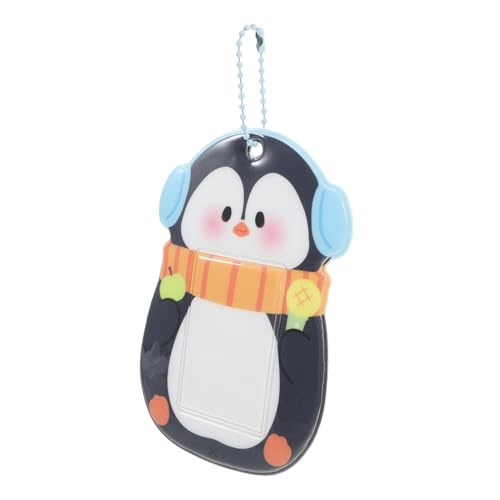 JEWEDECO Cartoon-Tierkartenset schlüsselanhänger kartenhalter Karton Tier Kartenhalter Pinguin Kartenhalter Süßer Kartenhalter Cartoon-Kartenhalter kpop Fotokartenhalter PVC Black von JEWEDECO