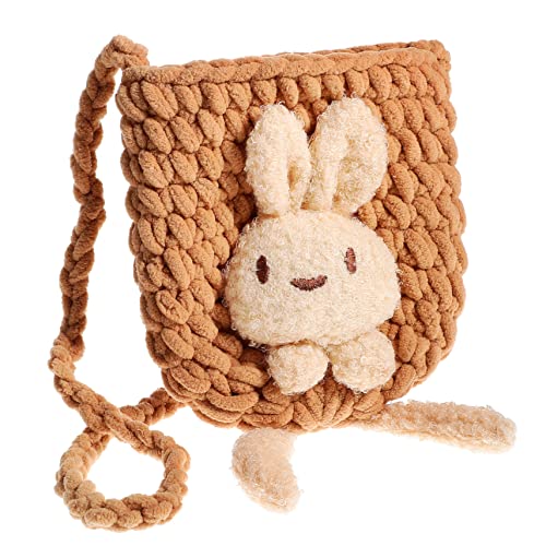 JEWEDECO Kawaii ädchen Umhängetasche Niedliche Kleine Kaninchen Handtasche Aus Cartoon Häschen Crossbody Bag Für Perfekt Für Spiel Und Alltag Camel Farbe von JEWEDECO