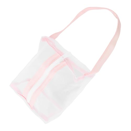 JEWEDECO Kosmetiktasche Aus Mesh Netz-Make-up-Tasche Klare Kosmetiktasche Klare Make-up-Reisetasche Reise-Lippenstift-Organizer Beauty-Tasche Shampoo-Tasche Rosa Gittergewebe von JEWEDECO