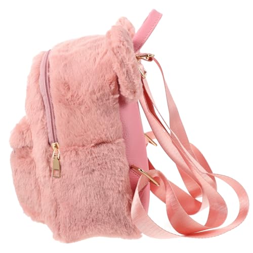 JEWEDECO Kreative üsch Aufbewahrungstasche Für Frauen Flauschiger Rucksack Mit Schulterriemen Ideal Für Den Winter Vielseitig Einsetzbar Und Praktisch Für Den Alltag von JEWEDECO