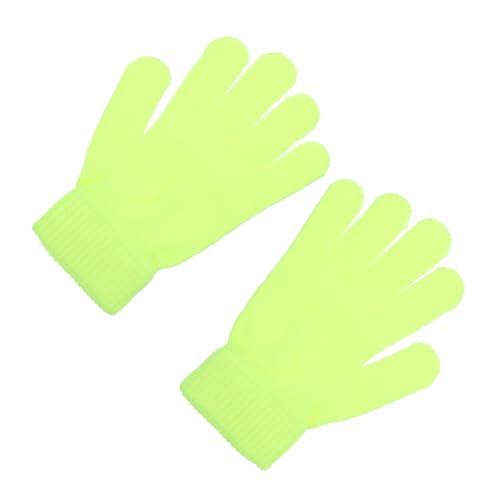 JEWEDECO Outdoor Strickhandschuhe Für Den Winter Fluoreszierende Sicherheits Handschuhe Für Radfahren Und Wandern Warm Und Vielseitig Einsetzbar Fluoreszierendem von JEWEDECO