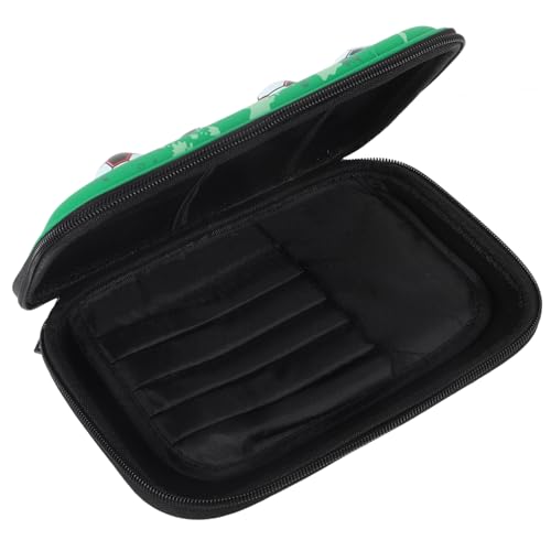 JEWEDECO Schreibwarentasche Bleistifthalter Entzückendes Schreibwarenetui Reise-Kosmetiktasche Stift-Organizer-Tasche Aufbewahrungsbehälter Für Stifte Federmäppchen Für Jungen Green Eva von JEWEDECO