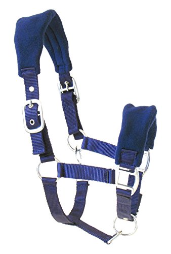 JF-Reitsport Nylon-Halfter weich unterlegt 3-Fach verstellbar navy Pony von JF-Reitsport