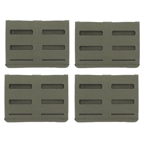 Gürtel Molle Adapter, vielseitiges Einsatzsystem, abnehmbare MOLLE-Panels für 5,1 cm taktische Gürtel und Schlaufenoberfläche, 4 Stück (grün) von JFFCESTORE