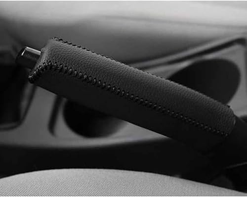 Auto Handbremsen Abdeckung für Opel Corsa F 2019-2023, Leder Rutschfeste Handbremsengriffe Schutzhülle, Auto ZubehöR,A/Black Line von JGQFB
