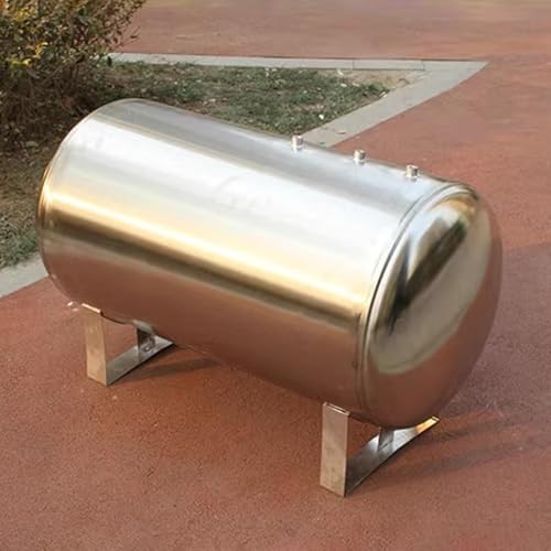 JGUOLIANG Großer 304 Edelstahl Druckwassertank, 100 160 200 250 300 500 700 Liter Brunnenpumpe Lufttank, Horizontaler Wasserdrucktank for Haus/Garten/Brunnen Drucktanks(100L/26.4Gal) von JGUOLIANG