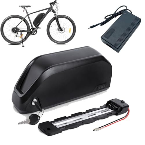 JHKJ 36 V 31,5 Ah E-Bike-Akku 48 V 24,5 Ah Unterrohrakku 52 V 21 Ah Lithium-Ionen-Akku für 700 W 900 W 1100 W Motorkits 36 V 48 V 52 V Elektrofahrradakku mit Ladegerät,Bullet Head 36v24.5ah von JHKJ