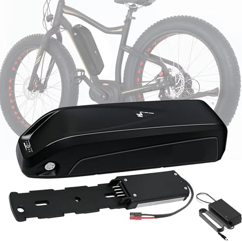 JHKJ 48-V-E-Bike-Akku, 48V, 10Ah, 12,5Ah, 13Ah, 14,5Ah, 15Ah, 17,5Ah, 20Ah, 25Ah, Mountainbike-Lithium-Li-Ionen-Akku, 48-V-E-Bike-Akku mit Ladegerät und BMS für 450-1200W Motorkit,48v12.5ah von JHKJ