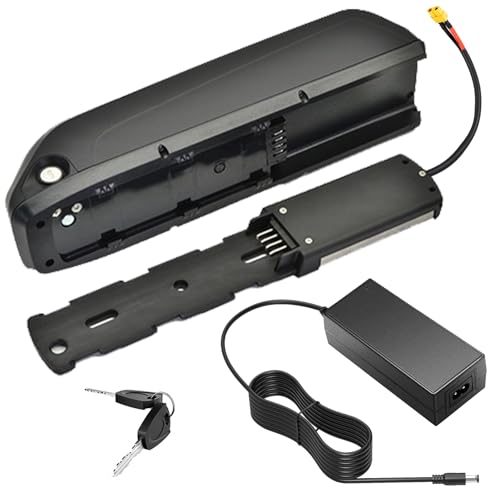 JHKJ 48-Volt-Lithiumbatterie 36 V 13 Ah 17,5 Ah 16 Ah E-Bike-Batterie 48 V 14 Ah 10,4 Ah Elektrofahrradbatterie mit Ladegerät + 4-poliger Anschluss für 350 W - 700 W Motoren,Xt60 36v13ah von JHKJ