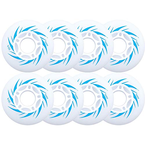 JHKJ Ersatzrollen für Inlineskates, 72 mm, 76 mm, 80 mm, mit LED-Licht, leuchtende Rollen, Blau, 80 mm JHKJ Ersatzrollen für Inlineskates, 72 mm, 76 mm, 80 mm, mit LED-Licht, leuchtende Rollen, Blau, 80 mm von JHKJ