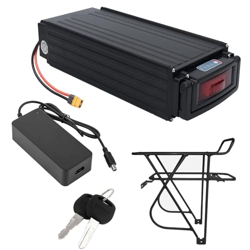 JHKJ Fahrradbatterie 36V E-Bike-Batterie 48V E-Bike-Lithiumbatterie 16AH 20AH 23,2AH 25AH 28AH 29AH 32AH 35AH Lithium-Ionen-Batterie mit Anzeige und Rücklicht für 800W-1400W-Motoren,48v16ah von JHKJ