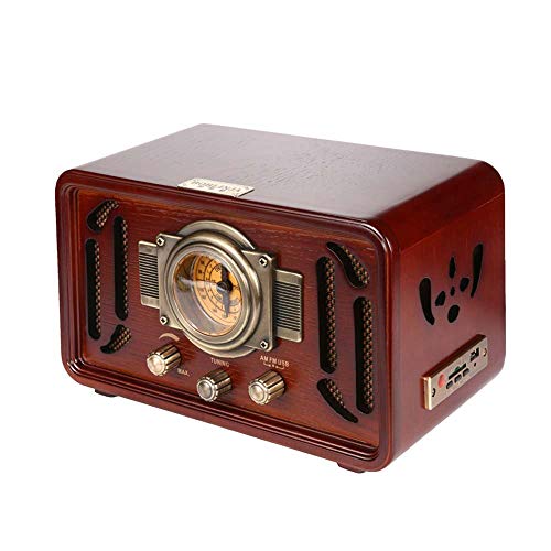JHKJ Tragbarer Retro Radio FM Radio integriertem Stereo Lautsprecher Unterstützung für SD/USB-Eingang AUX-Audioeingang/U-Disk-Wiedergabe JHKJ Tragbarer Retro Radio FM Radio integriertem Stereo Lautsprecher Unterstützung für SD/USB-Eingang AUX-Audioeingang/U-Disk-Wiedergabe von JHKJ