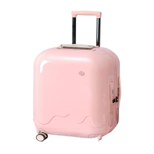 JHMYOB Koffer Gepäck Kleiner 20-Zoll-Boarding-Koffer Tragbarer Multifunktionaler Passwort-Koffer Silent Wheel-Koffer Koffer Hartschale(Pink,20in) von JHMYOB