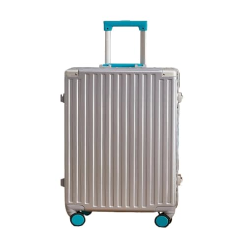 JHMYOB Koffer Gepäckkoffer for Männer Und Frauen, Leichter, Kodierter, Robuster Koffer, Universal-Rollengepäck-Trolley Koffer Hartschale(Silver,24in) von JHMYOB