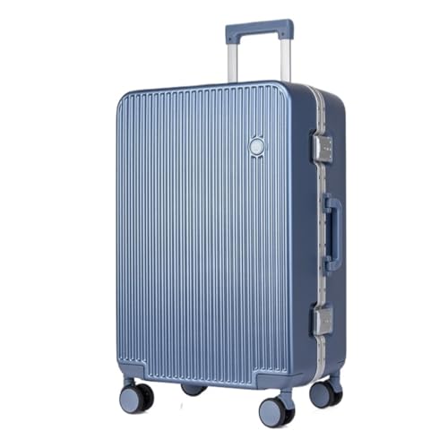 JHMYOB Koffer Hartschalen-Gepäckkoffer mit Aluminiumrahmen, 20-Zoll-Boarding-Koffer, Lang- und Kurzstreckengepäck-Trolley Koffer Hartschale(Blue,20in) von JHMYOB