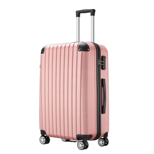 JHMYOB Koffer Koffer mit Frontöffnung, geräuschloser Universal-Rollen-Boarding-Koffer, 24-Zoll-Trolley-Koffer mit Passwortschloss Koffer Hartschale(Gold,20in) von JHMYOB