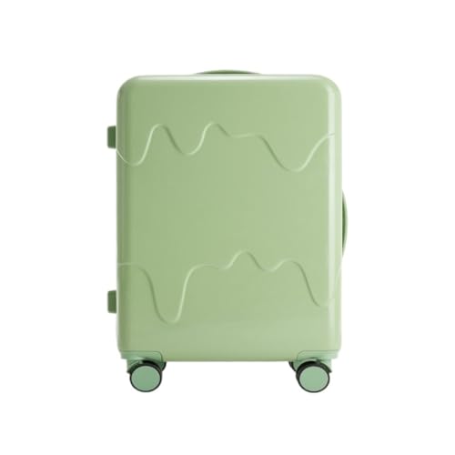 JHMYOB Koffer Multifunktionaler Trolley-Koffer, geräuschloser Radkoffer mit Getränkehalter, Lade-Boarding-Passwort-Koffer Koffer Hartschale(Green,22in) von JHMYOB