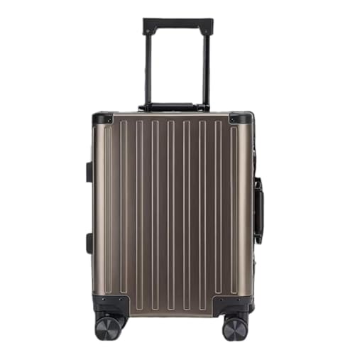 JHMYOB Koffer Vollaluminium-Koffer, Koffer Aus Aluminium-Magnesium-Legierung, Aluminiumrahmen, Trolley-Koffer, Universal-Radkoffer Koffer Hartschale(A,24in) von JHMYOB