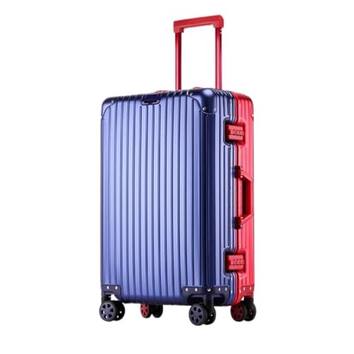 JHMYOB Koffer Vollaluminium-Magnesiumlegierungs-Trolley-Koffer, Metallkoffer, Universal-Rad-Boarding-Koffer, 24-Zoll-Koffer Koffer Hartschale(Y,B) von JHMYOB