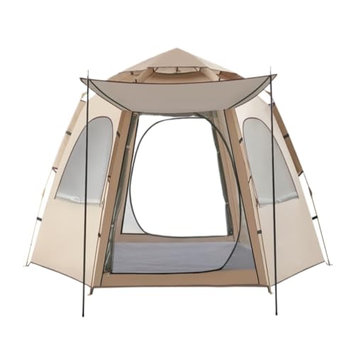 Tents Outdoor-Zelt, Vollautomatisches Sechseckiges Zelt, Wasserdicht, Sonnenschutz, Schnell Öffnendes Tragbares Zelt, Campingzelt Zelte(A) von JHMYOB