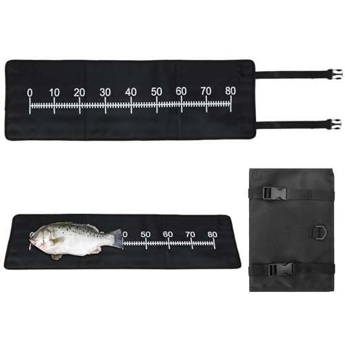 Angeln Abhakmatten, Faltbare Fischmatte mit Maßband, Messmatte Angeln, Angelzubehör Fishing Abhakmatte, Angelzubehör für Anfänger Outdoor Karpfenangeln Forellenangeln Raubfisch zum Spinnfischen von JHXhhthongtong