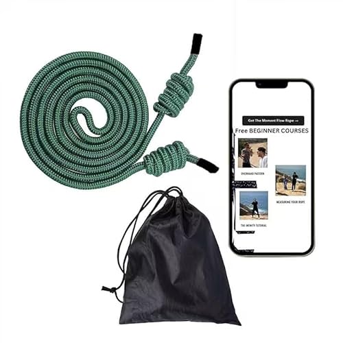 Flow Rope für Fitness, doppelt gewebtes Workout-Seil, verstellbares Springseil, Indoor/Outdoor Flow Rope für Fitness, doppelt gewebtes Workout-Seil, verstellbares Springseil, Indoor/Outdoor von JHYLJSH