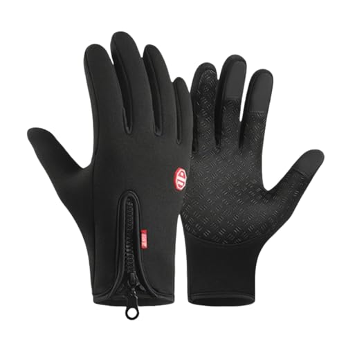 JIABAOZ Frostfit Thermo Handschuhe, Thermo Handschuhe Herren Frostfit, Wasserdicht Touchscreen Handschuhe, für Skifahren Radfahren Autofahren (XL,Black) von JIABAOZ