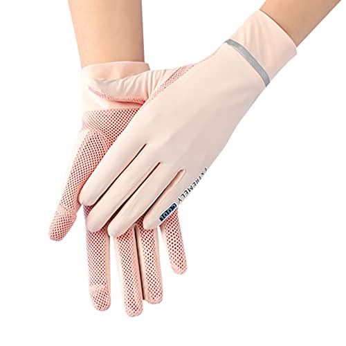 JIAHG Sommer Touchscreen Handschuhe Vollfinger Handschuhe Baumwolle Fahrradhandschuhe Kurz Spitzenhandschuhe Anti-Rutsch, Anti-UV Schutz, Dünn Sonnenschutz Fäustlinge Gloves für Fahren Outdoor von JIAHG