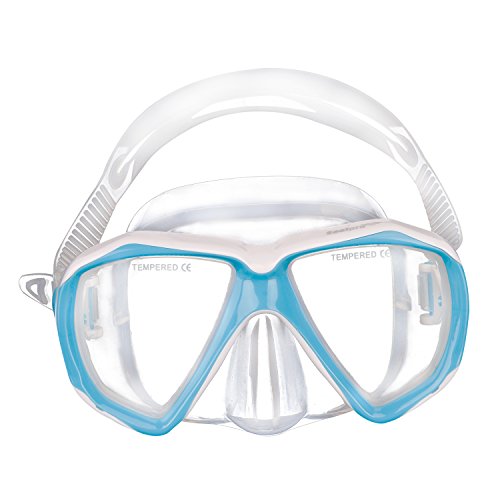 Kinder Schnorchelbrille Taucherbrille Mädchen Jungen Sport Schwimmbrille Tauchmaske mit Tauchmaske und Schnorchelrohr, Tempered Glas, Verstellbares Silikonband, 5-10 Jahren von JIAHG