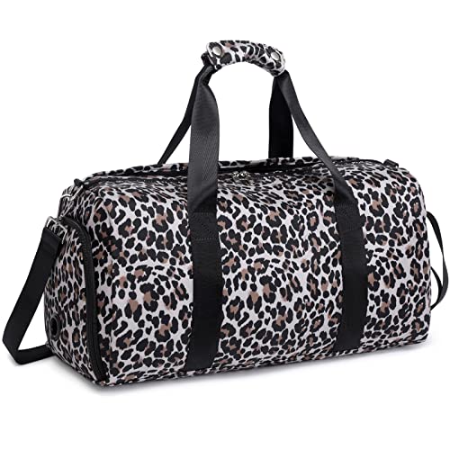 JIANYA Sporttasche, Reisetasche, Sporttasche, Reisetasche, Tanz, Gymnastik, Tasche mit Schuhfach und Nassfach, Leopard, Kleine Reisetasche für Damen JIANYA Sporttasche, Reisetasche, Sporttasche, Reisetasche, Tanz, Gymnastik, Tasche mit Schuhfach und Nassfach, Leopard, Kleine Reisetasche für Damen von JIANYA