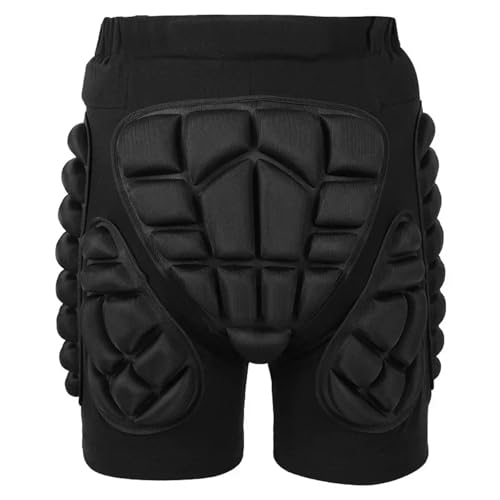 Aufprallschutz-Shorts Kinder Outdoor Sport Schutz Ski Skate Snowboard Shorts Skifahren Protektor Rollschuhlaufen Schützende Hüfte Gepolsterte Shorts Knieschoner Für Skiing, Eislauf(Black,M 35-45kg) von JIAXINGSM