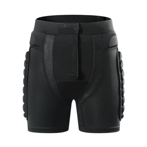 JIAXINGSM Aufprallschutz-Shorts Eva-Pad Snowboard Hüftschutz Shorts Kinder Erwachsene Ski Roller Skating Hockey Reiten Radfahren Schutz Hintern Fahrrad Short Für Skiing, Eislauf(Black B,S) von JIAXINGSM