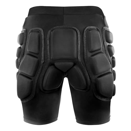 JIAXINGSM Aufprallschutz-Shorts Schützende, gepolsterte Shorts, Ski-Hüfte, gepolsterte Shorts, 3D-Eva-Hüftschutz, gepolsterte Kurze Hose, Skating-Aufprallpolster Für Skiing, Eislauf(L) von JIAXINGSM