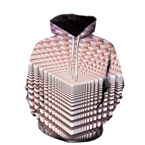 JIEDEDIAM Abstrakte Kunst Geometrisches Muster Mode Hoodie 3D Unisex Lässiger Übergroßer Pullover Kinder Sweatshirt Sweatshirt von JIEDEDIAM