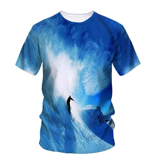 JIEDEDIAM Surfen 3D-Druck Herren- und Damenmode-T-Shirts für Erwachsene und Jugendliche, neuartige Freizeit-T-Shirts JIEDEDIAM Surfen 3D-Druck Herren- und Damenmode-T-Shirts für Erwachsene und Jugendliche, neuartige Freizeit-T-Shirts von JIEDEDIAM