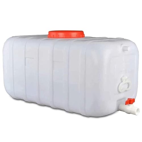 JIESOO 25L/50L/100L/150L/200L/300L Dicker Kunststoff-Wassertank, Wasserbehälter, Notfall-Wasserfassbehälter Mit Zapfhahn Notfall-Wassertank for Wanderungen Im Freien Bei Hurrikanen(100l) von JIESOO