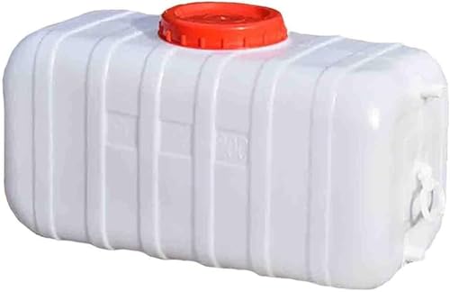 JIESOO Wasserbehälter Kunststoff-Wassertank Außenbereich Lebensmittelqualität Wasservorratsbehälter Mit Wasserhahn for Camping Im Freien Notfall-Wassertank Haushalt (Color : White, Size : 100L) von JIESOO