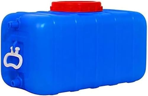 JIESOO Wasserspeicher Verdickter Rechteckiger Kunststoffeimer Wasserspeicher Haushalts-Kunststoffeimer Lebensmittelqualität Camping-Wasserbehälter (Color : Blue, Size : 50L) von JIESOO