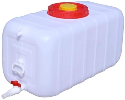 JIESOO Wassertank Kunststoff-Wasserbehälter mit Großer Kapazität Tragbarer Wasserspeichereimer Außenbereich Mit Ventil for Camping Im Freien(100l) von JIESOO