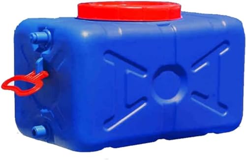 JIESOO Wassertank Outdoor-Reiseeimer Wasserbehälter mit Wasserhahn Outdoor-Reiseeimer, Tragbarer Auto-Eimer Camping-Heim-Trinkaufbewahrungs-Wassereimer (Color : Blue, Size : 25L) von JIESOO