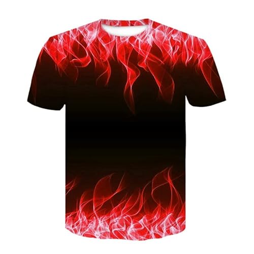 JIFENLI Herren 3D Druck T-Shirt Sommer Bunter Schwindelerregender Tunnelkanal Unisex 3D-Gedrucktes T-Shirt Rundhals-Kurzarm-Herren-Loses Halbarm-Stretch-T-Shirt Atmungsaktives Oberteil von JIFENLI